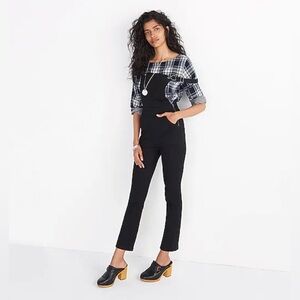Madewell Women’s Cali Demi-Boot Overalls in Black Frost Size Medium